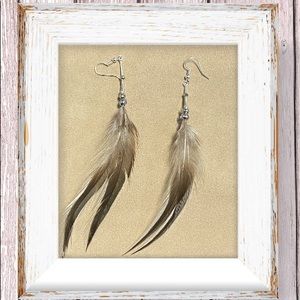 Natural Feather Earrings
